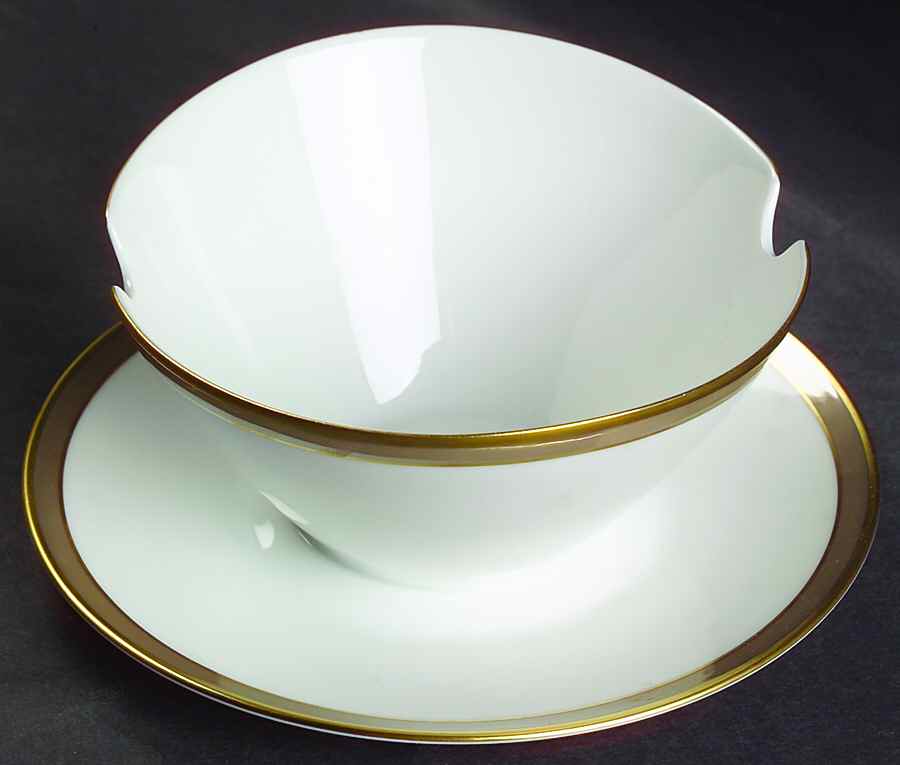 Gala Brown Gravy Boat with Attached Underplate by Rosenthal - Continental-1