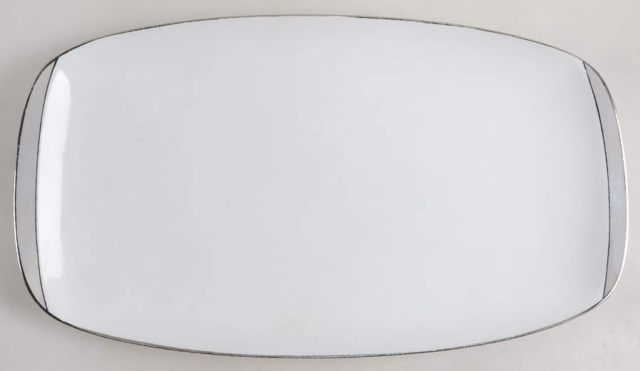 Gala Grey (Platinum Trim) 17" Oval Serving Platter by Rosenthal - Continental-1