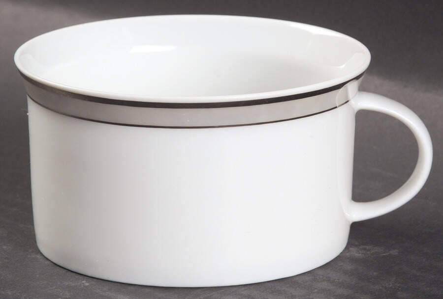 Gala Grey (Platinum Trim) Flat Cup by Rosenthal - Continental-1