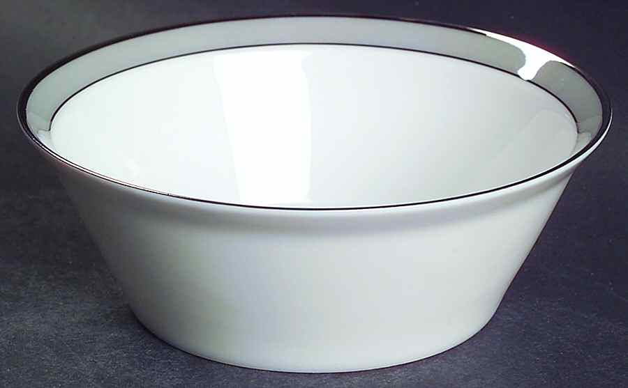 Gala Grey (Platinum Trim) Fruit/Dessert (Sauce) Bowl by Rosenthal - Continental-1