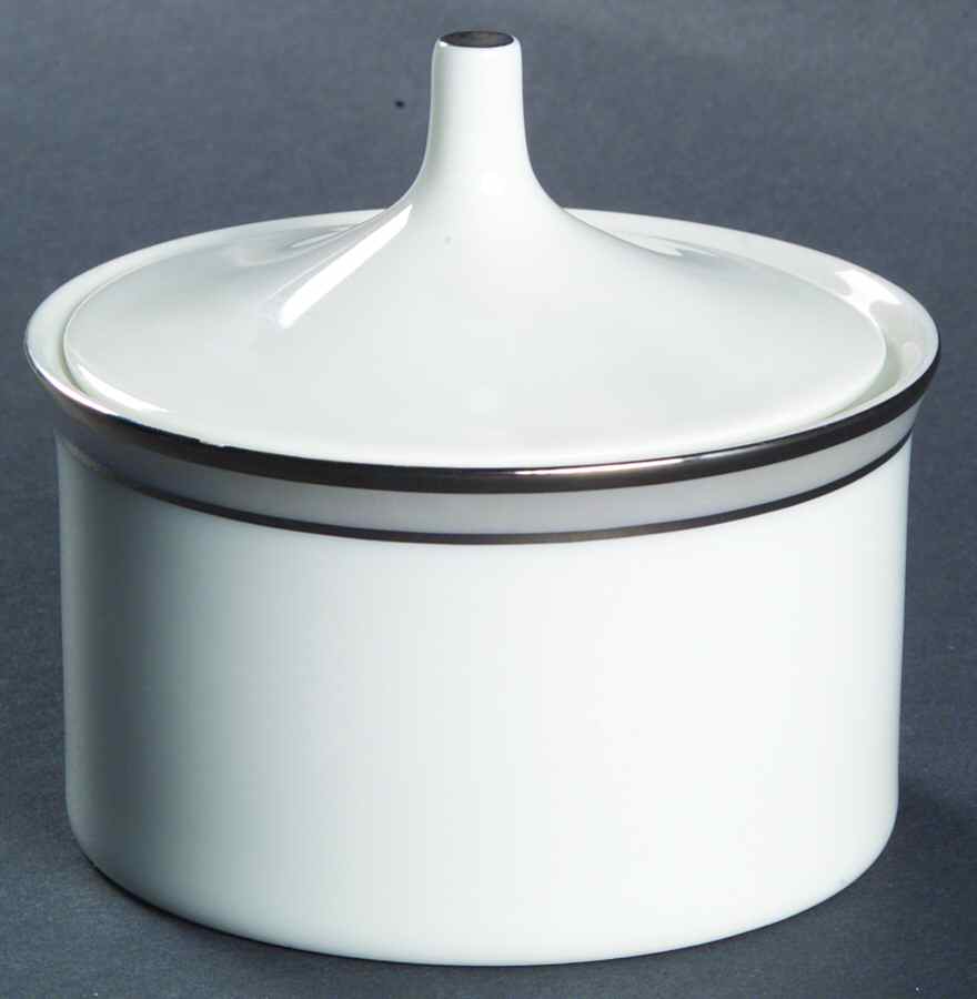 Gala Grey (Platinum Trim) Mini Sugar Bowl & Lid by Rosenthal - Continental-1