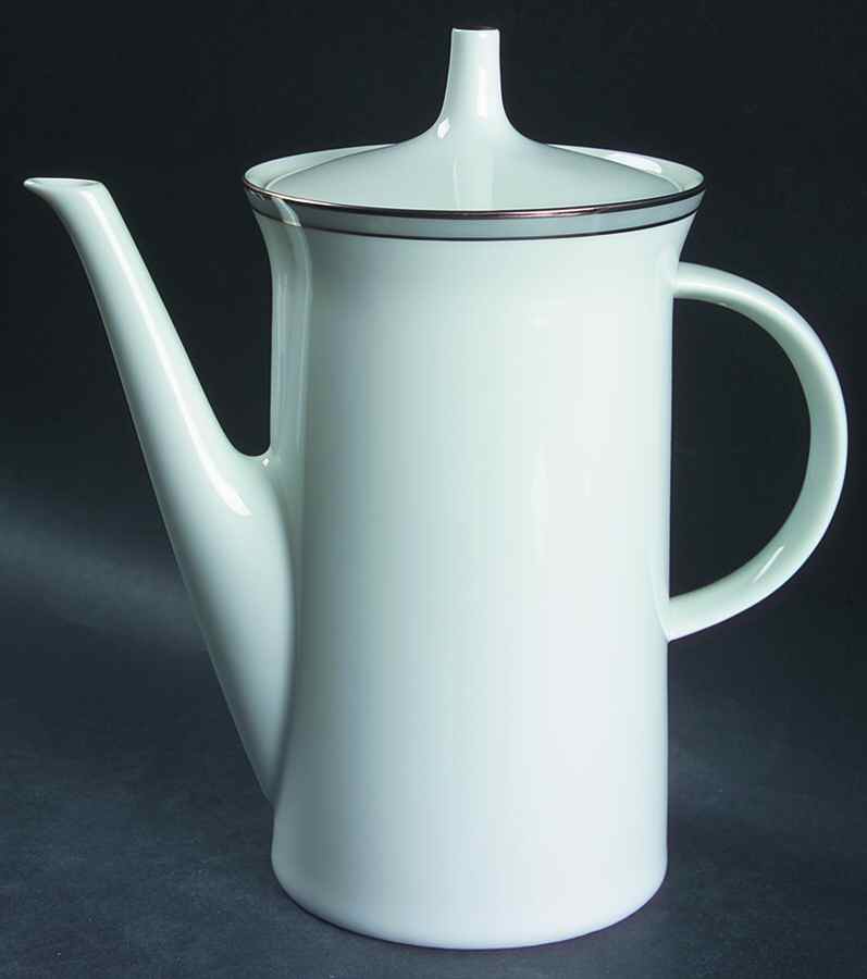 Gala Grey (Platinum Trim) Coffee Pot & Lid by Rosenthal - Continental-1