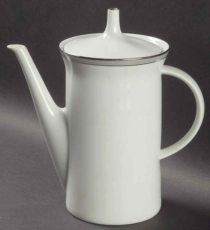 Gala Grey (Platinum Trim) Small Coffee Pot & Lid by Rosenthal - Continental-1