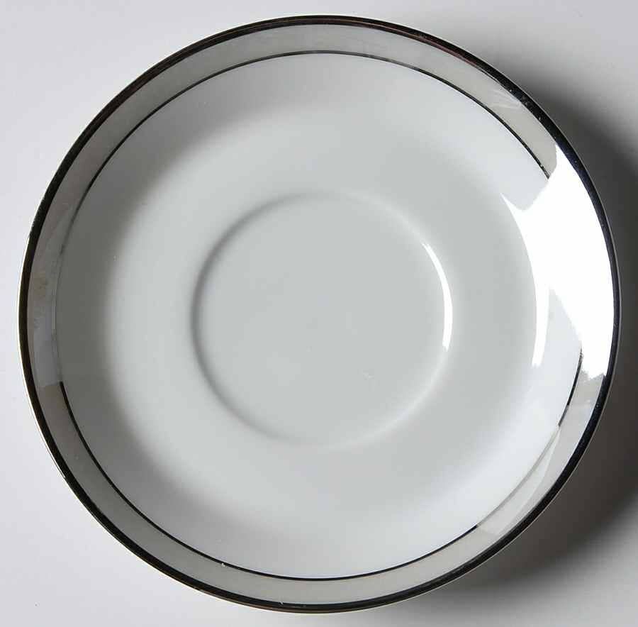 Gala Grey (Platinum Trim) Saucer for Flat Demitasse Cup by Rosenthal - Continental-1