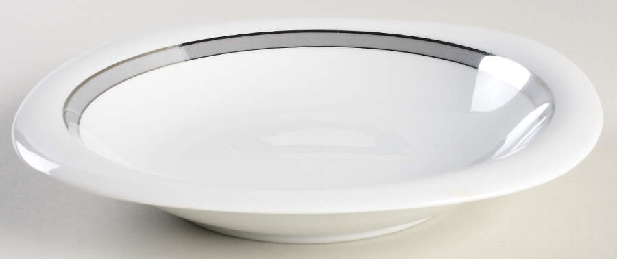 Gala Grey (Platinum Trim, Suomi) Rim Soup Bowl by Rosenthal - Continental-1