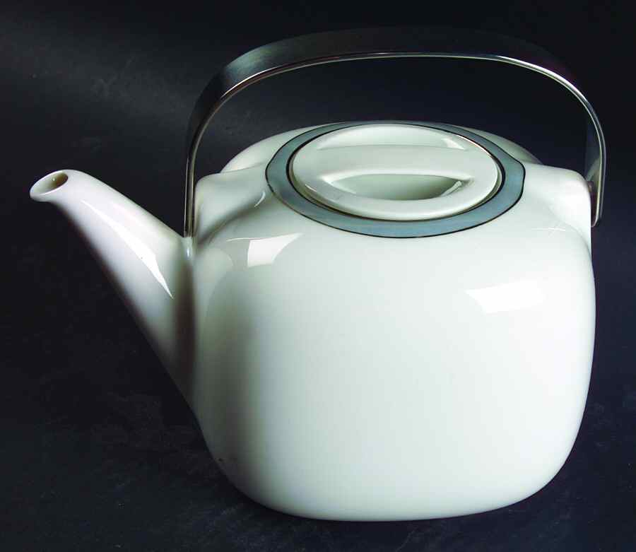 Gala Grey (Platinum Trim, Suomi) Teapot & Lid by Rosenthal - Continental-1