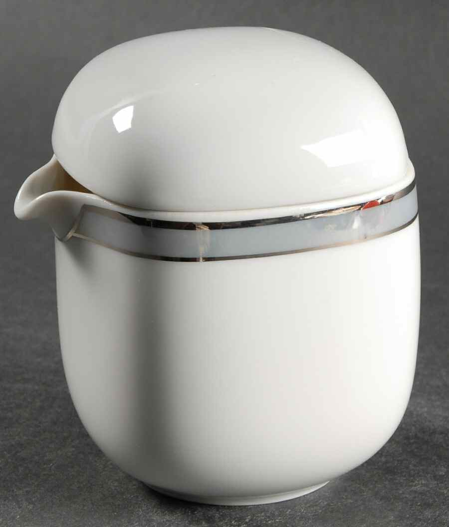 Gala Grey (Platinum Trim, Suomi) Creamer & Lid by Rosenthal - Continental-1