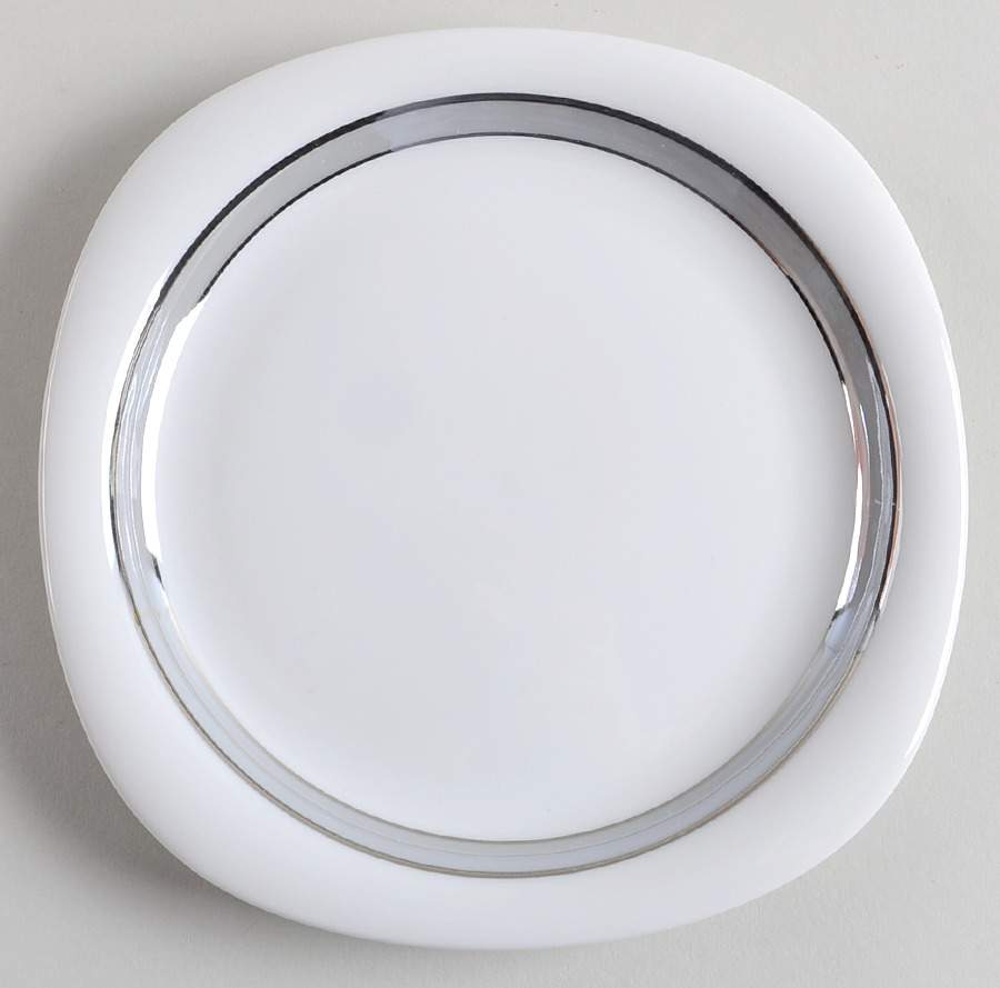 Gala Grey (Platinum Trim, Suomi) Bread & Butter Plate by Rosenthal - Continental-1