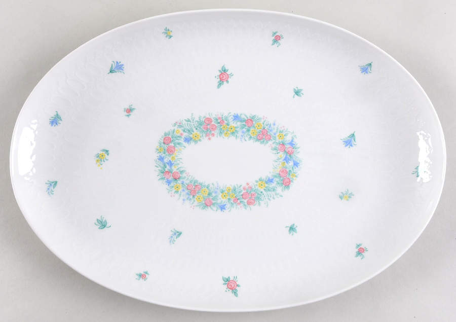 Garland (Multicolor, Romance) 13" Oval Serving Platter by Rosenthal - Continental-1