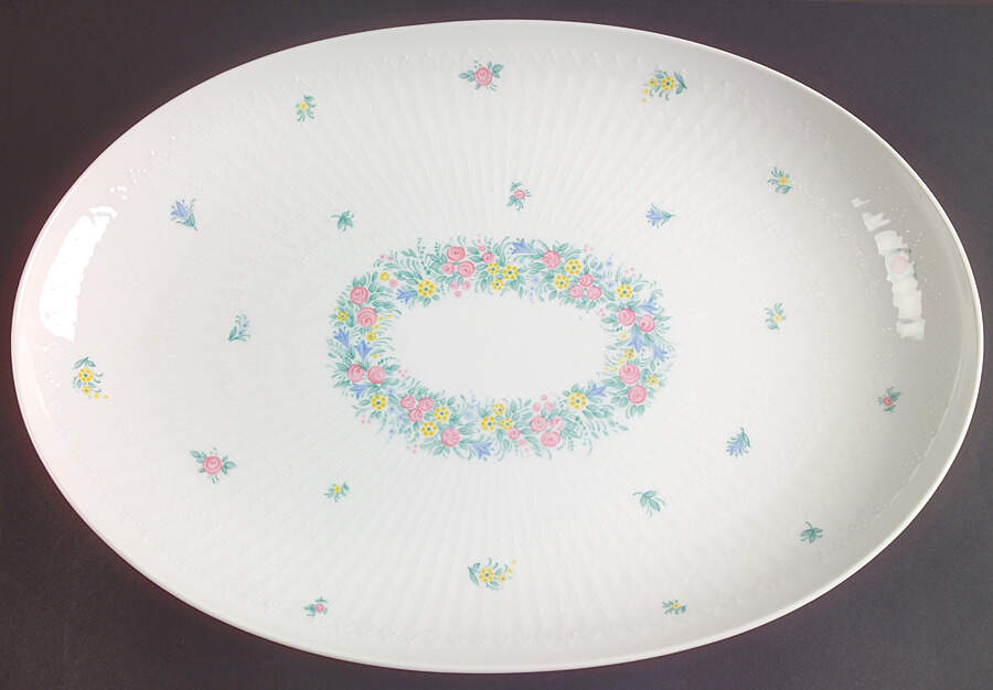 Garland (Multicolor, Romance) 15" Oval Serving Platter by Rosenthal - Continental-1