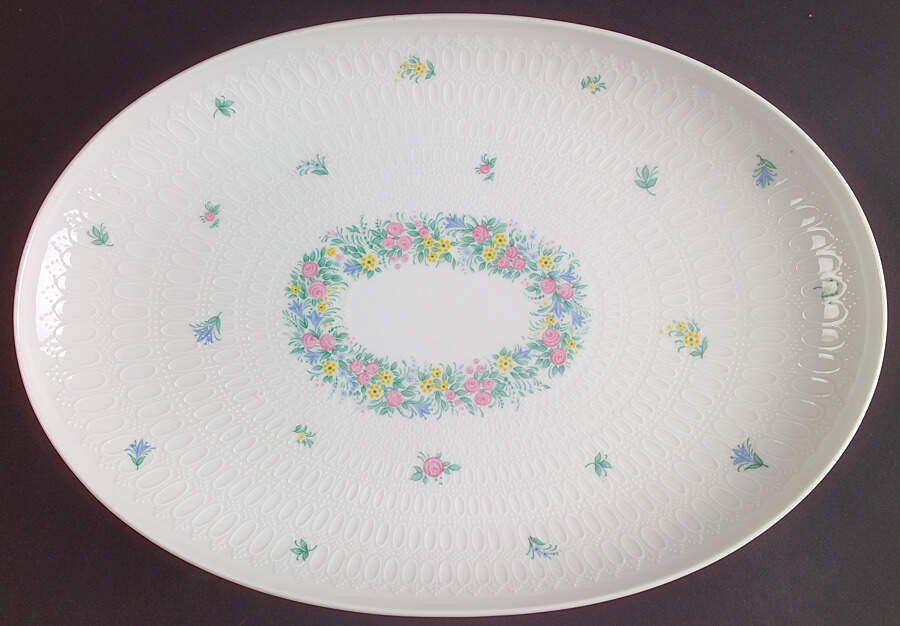 Garland (Multicolor, Romance) 13" Oval Serving Platter by Rosenthal - Continental-1