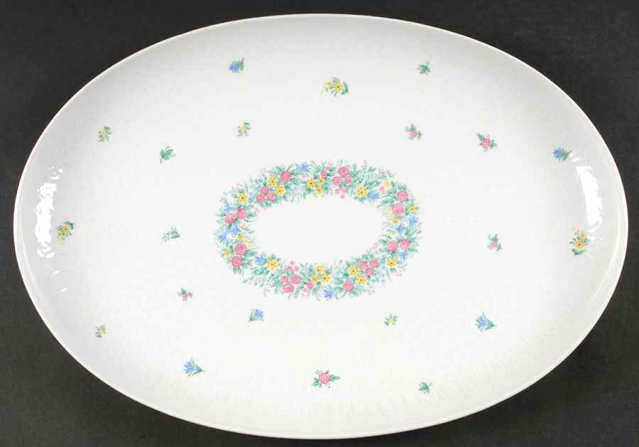 Garland (Multicolor, Romance) 16" Oval Serving Platter by Rosenthal - Continental-1