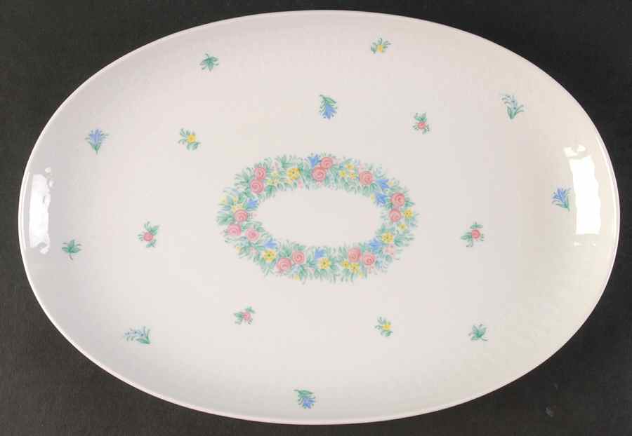 Garland (Multicolor, Romance) 11" Oval Serving Platter by Rosenthal - Continental-1