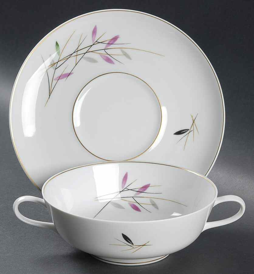 Geisha Flat Cream Soup Bowl & Saucer Set by Rosenthal - Continental-1