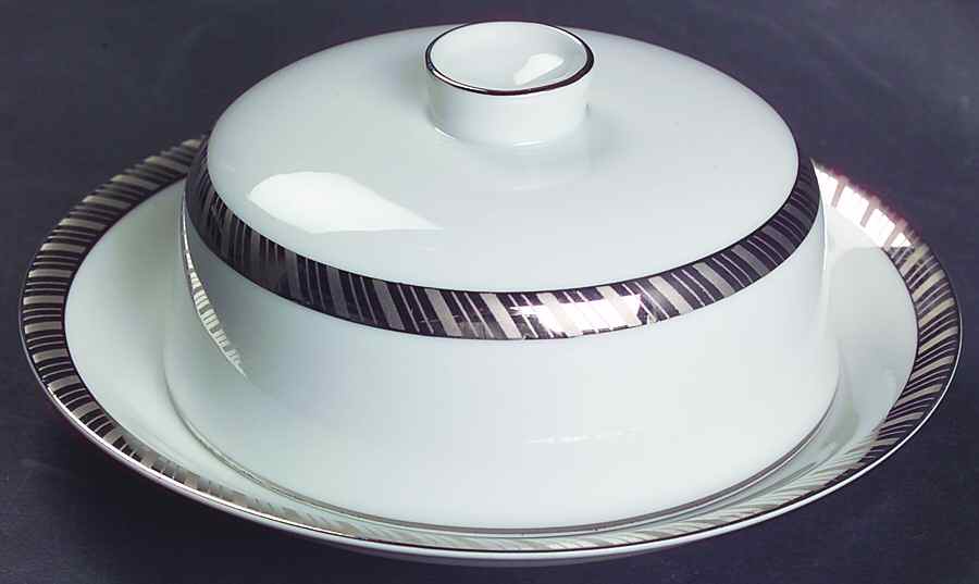 Gloriette Platin Round Covered Butter by Rosenthal - Continental-1