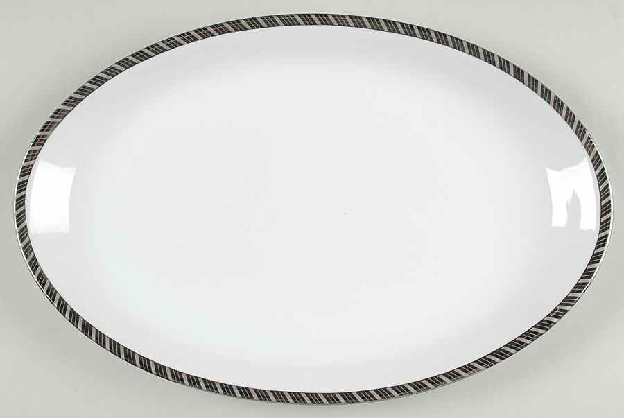 Gloriette Platin 13" Oval Serving Platter by Rosenthal - Continental-1