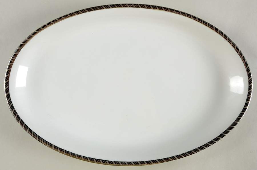 Gloriette Platin 15" Oval Serving Platter by Rosenthal - Continental-1