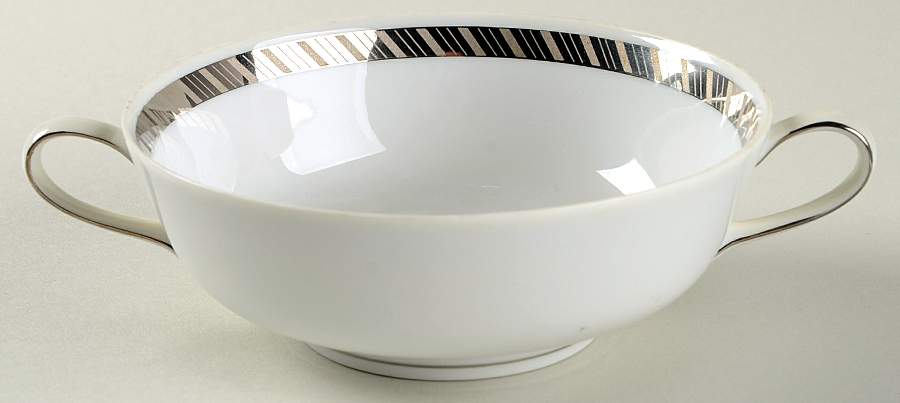 Gloriette Platin Flat Cream Soup Bowl by Rosenthal - Continental-1