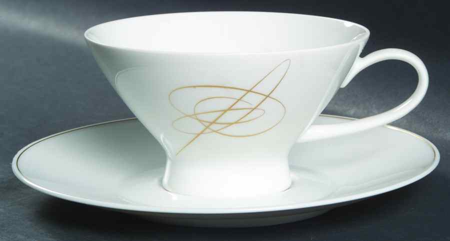Gold Accord Footed Cup & Saucer Set by Rosenthal - Continental-1