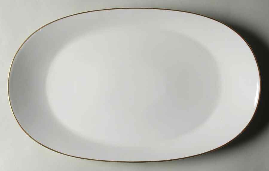 Gold Band (Bettina, White) 17" Oval Serving Platter by Rosenthal - Continental-1