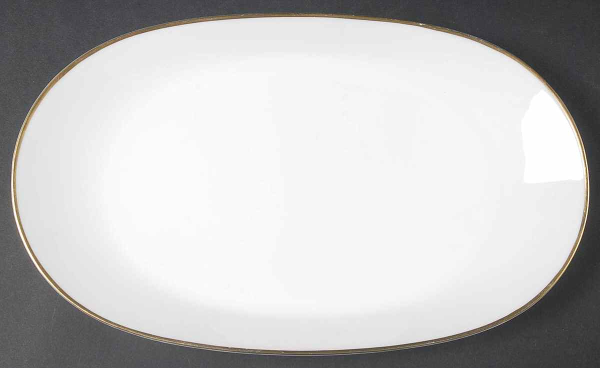Gold Band (Bettina, White) 11" Oval Serving Platter by Rosenthal - Continental-1