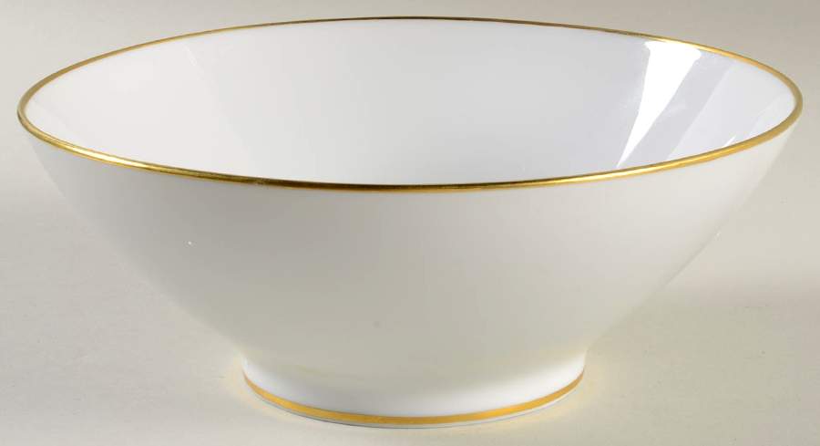 Gold Band (Bettina, White) 8" Round Vegetable Bowl by Rosenthal - Continental-1