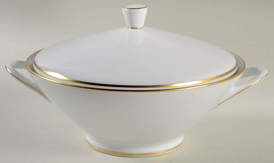 Gold Band (Bettina, White) Round Covered Vegetable by Rosenthal - Continental-1