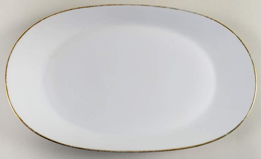Gold Band (Bettina, White) 12" Oval Serving Platter by Rosenthal - Continental-1