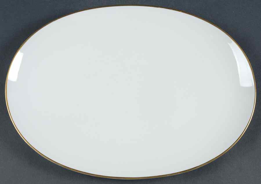 Gold Band (Rhythm) 13" Oval Serving Platter by Rosenthal - Continental-1