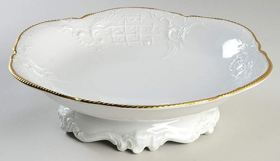 Gold Band (Sanssouci, White) Round Compote (Height X Width) by Rosenthal - Continental-1