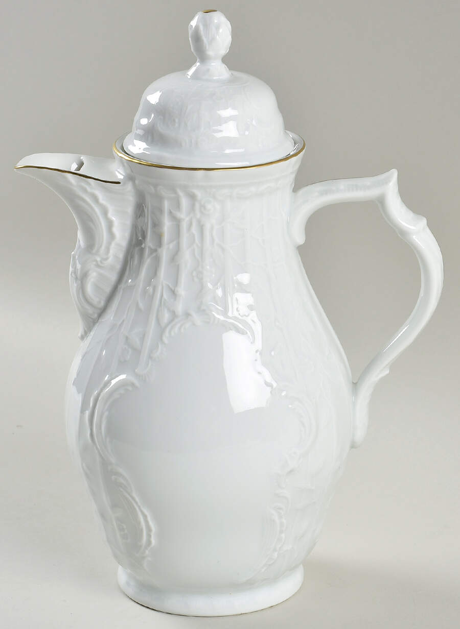 Gold Band (Sanssouci, White) Coffee Pot & Lid by Rosenthal - Continental-1
