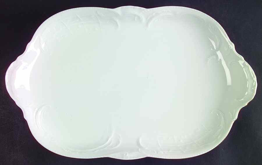 Gold Band (Sanssouci, White) 15" Oval Serving Platter by Rosenthal - Continental-1