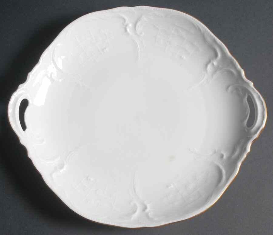 Gold Band (Sanssouci, White) Handled Cake Plate by Rosenthal - Continental-1