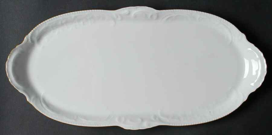 Gold Band (Sanssouci, White) Large Sandwich Tray by Rosenthal - Continental-1