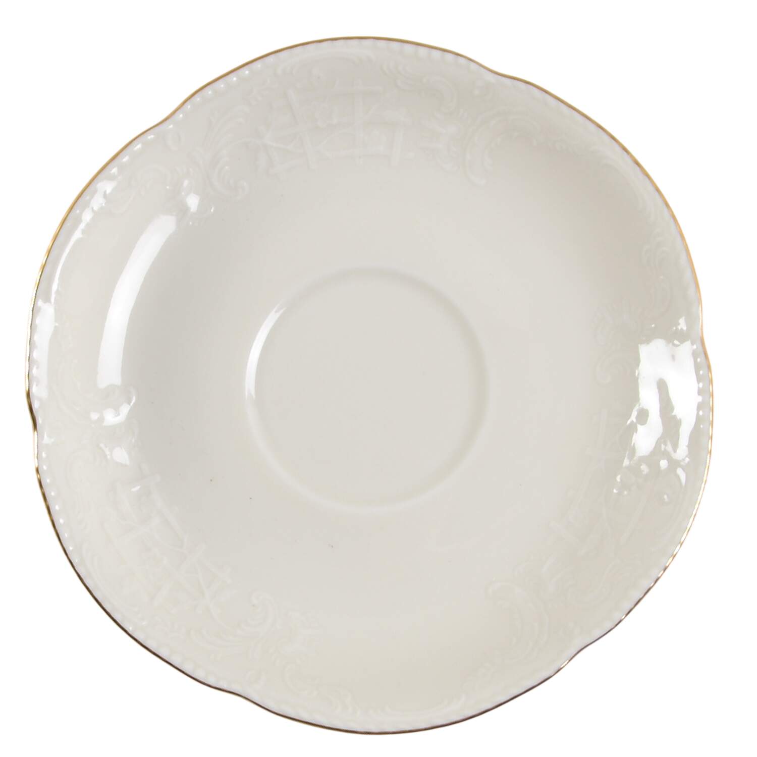 Gold Band (Sanssouci, Ivory) Saucer for Flat Cup by Rosenthal - Continental-1