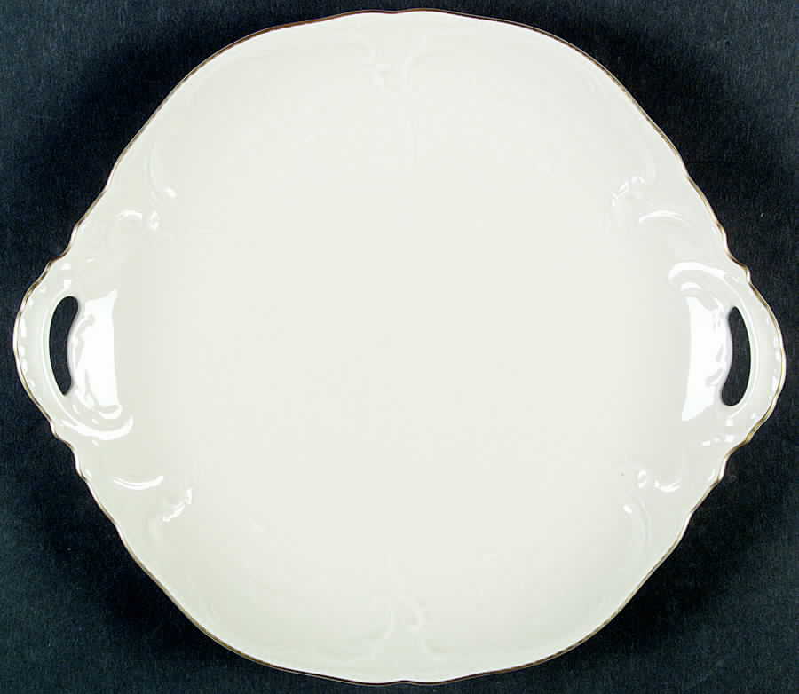 Gold Band (Sanssouci, Ivory) Handled Cake Plate by Rosenthal - Continental-1