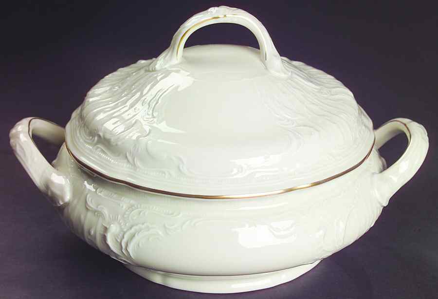 Gold Band (Sanssouci, Ivory) Round Covered Vegetable by Rosenthal - Continental-1