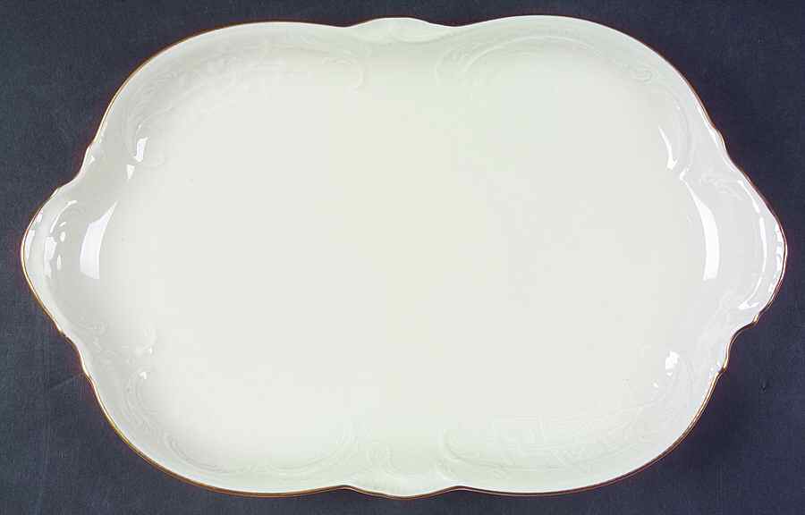 Gold Band (Sanssouci, Ivory) 13" Oval Serving Platter by Rosenthal - Continental-1