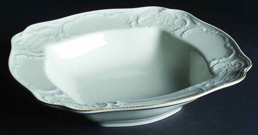 Gold Band (Sanssouci, Ivory) 11" Square Vegetable Bowl by Rosenthal - Continental-1