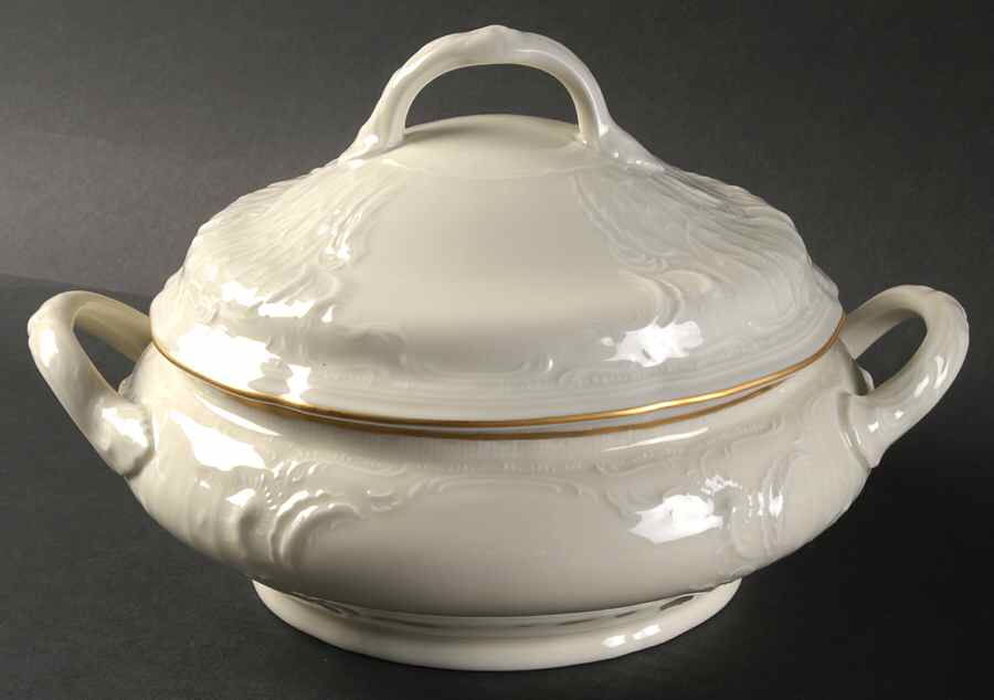 Gold Band (Sanssouci, Ivory) Round Covered Vegetable by Rosenthal - Continental-1