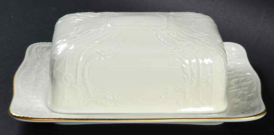 Gold Band (Sanssouci, Ivory) Square Covered Butter by Rosenthal - Continental-1