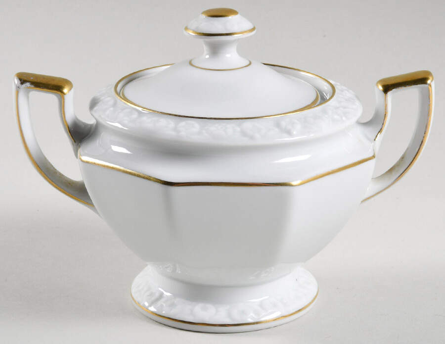 Gold Band (Maria, Thin Gold Band) Sugar Bowl & Lid by Rosenthal - Continental-1