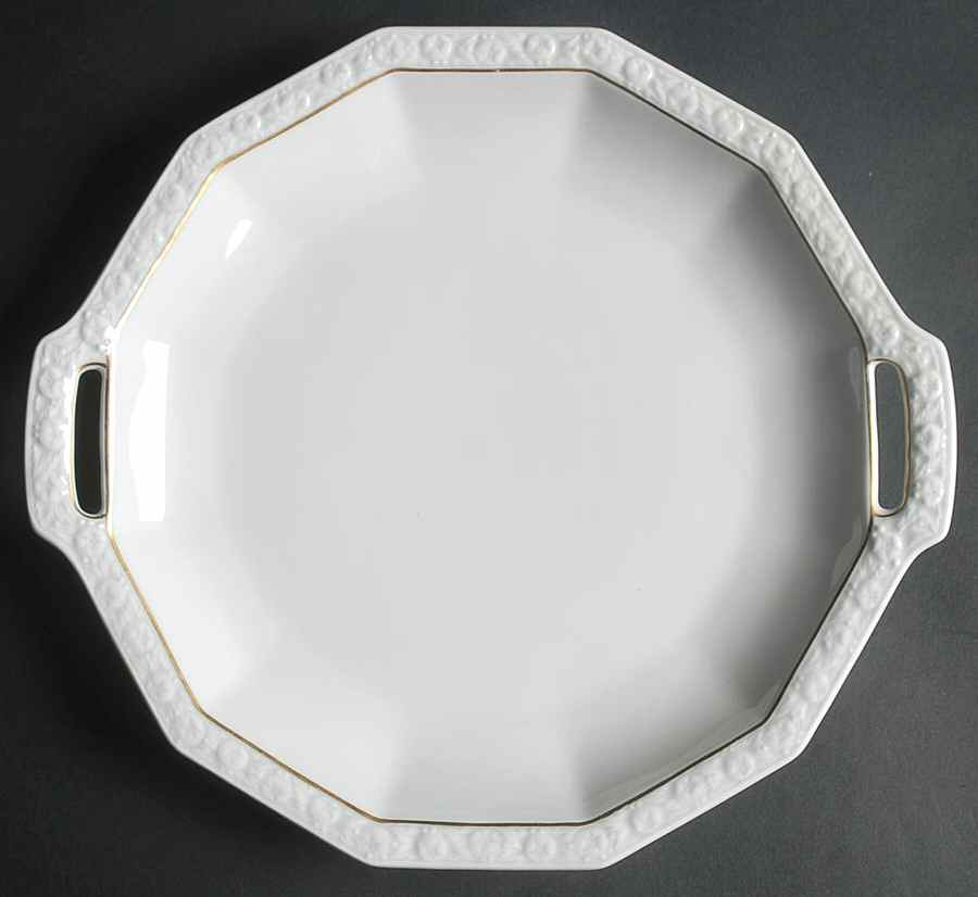 Gold Band (Maria, Thin Gold Band) Handled Cake Plate by Rosenthal - Continental-1