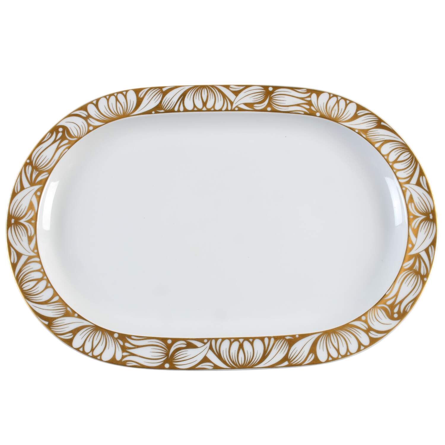 Golden Bloom 17" Oval Serving Platter by Rosenthal - Continental-1