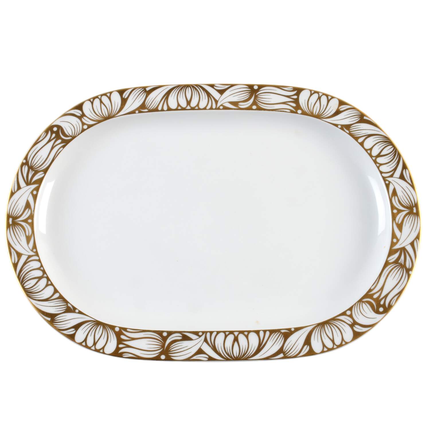 Golden Bloom 15" Oval Serving Platter by Rosenthal - Continental-1