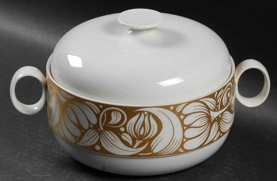 Golden Bloom Round Covered Vegetable by Rosenthal - Continental-1