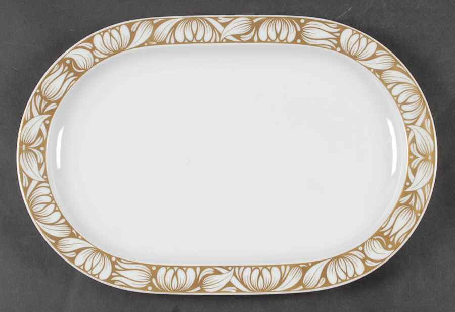 Golden Bloom 13" Oval Serving Platter by Rosenthal - Continental-1