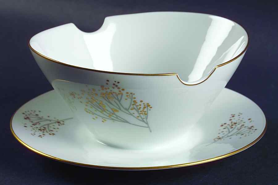 Goldzweig Gravy Boat with Attached Underplate by Rosenthal - Continental-1