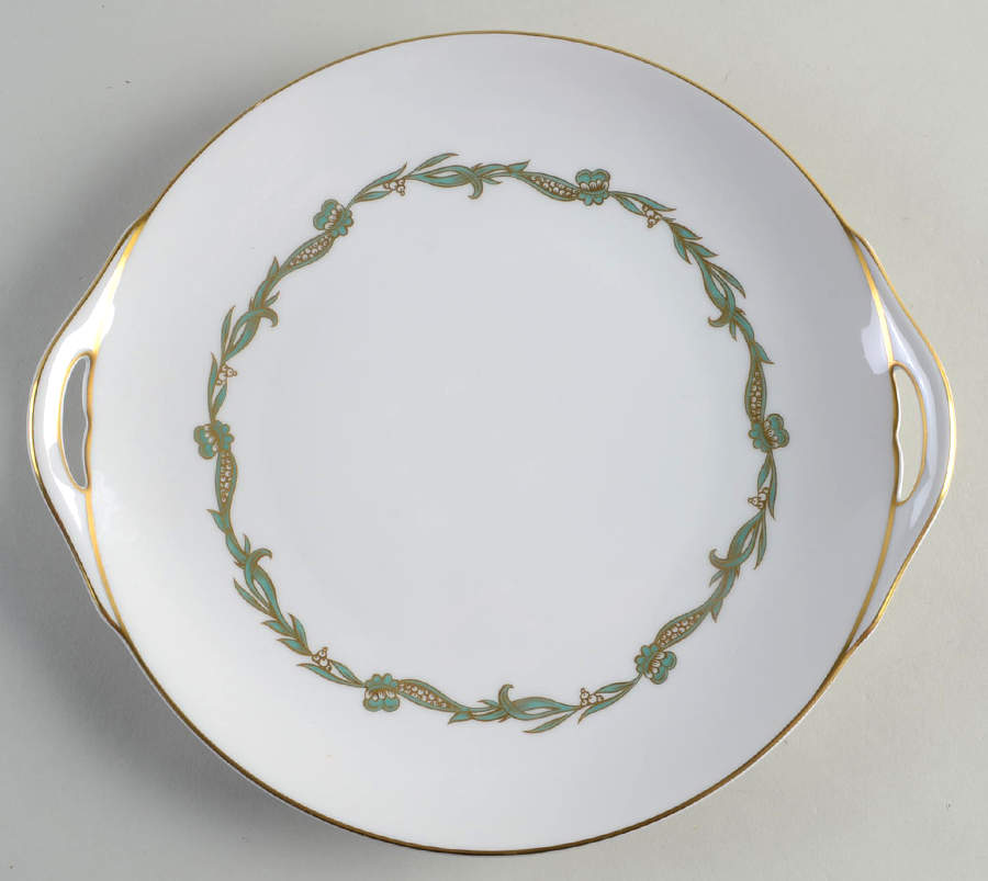 Goldcrest Emerald Handled Cake Plate by Rosenthal - Continental-1