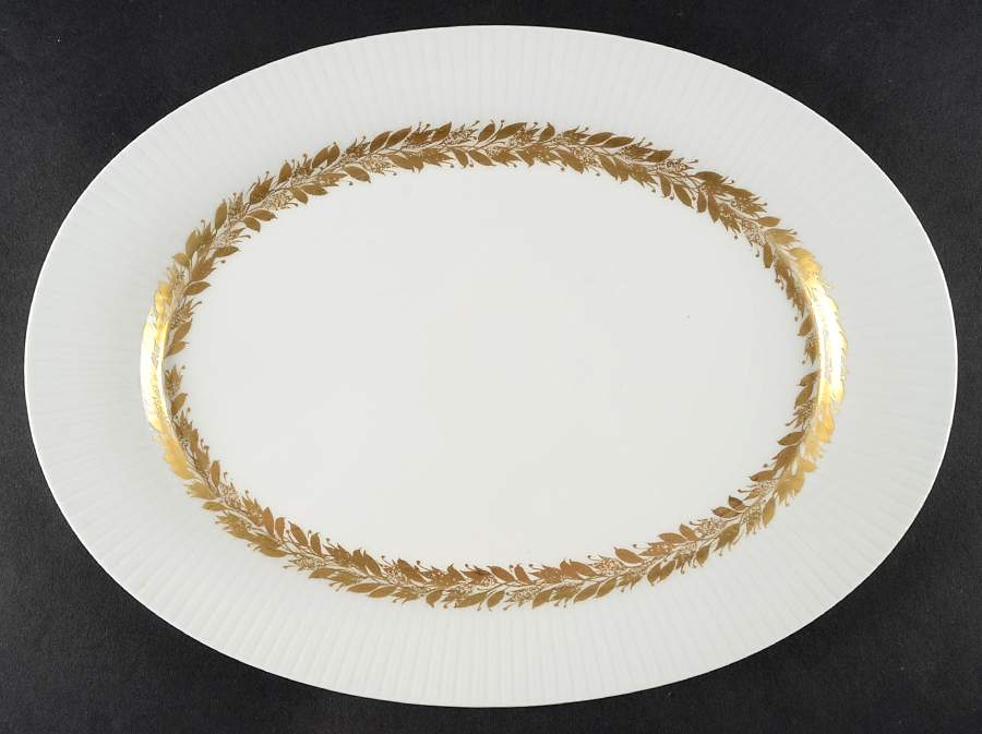 Golden Leaves 13" Oval Serving Platter by Rosenthal - Continental-1
